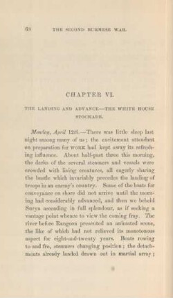 Chapter VI. The landing and advance - the white house stockade