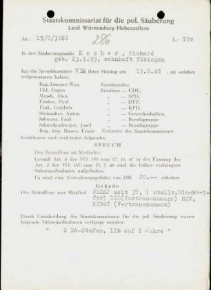 Kocher, Richard
