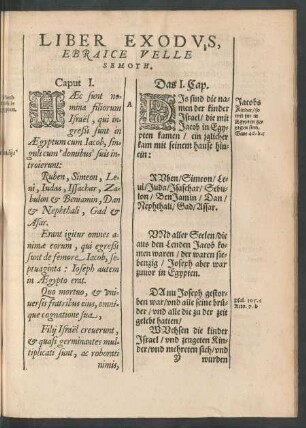 Liber Exodus, Ebraice Velle Semoth.