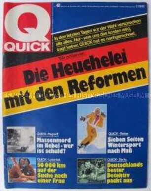 Wochenzeitschrift "QUICK" u.a. zur Bundestagswahl