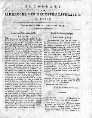 1801-11-07 : 16. Stück