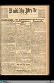 Badische Presse : Generalanzeiger der Residenz Karlsruhe und des Großherzogtums Baden, Abendausgabe