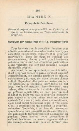Forme et origine de la propriété