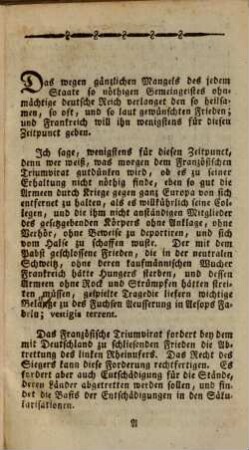Auf ein Entschädigungs Plan an den Friedens Kongreß zu Rastadt