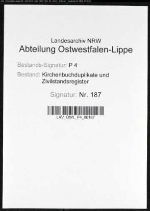 Kirchenbuchduplikat der evangelischen Gemeinde Lünen (GHT 1855-1874). (Gemeinde: Lünen, evangelische Gemeinde)
