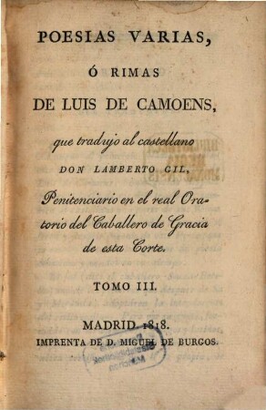 Poesías, 3. Poesías varias, ó rimas