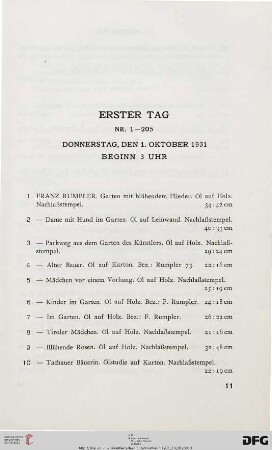 Ester Tag (Nr. 1-205)
