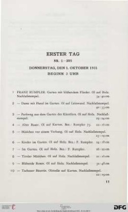Ester Tag (Nr. 1-205)