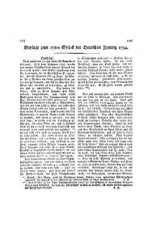 Beylage zum 29ten Stück der Deutschen Zeitung 1794