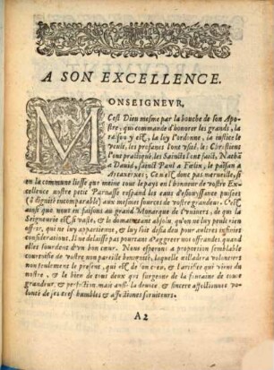 Tragicomedie De S. Estienne Premier Roy Chrestien De Hongrie, Estoc Paternel De La Tresnoble & ançienne maison de Croy : Dediée a l'Excellentissime Charles Sire & Dvc de Croy & D'Arschot, &c. ; Laquelle representeront les estudians du College de la Compagnie de Iesus a Mons en Henault aux nopces de son Excellence le vingtiesme de Decembre l'An 1605