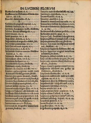 Lvcii Flori, Bellorvm Romanorvm Epitomes Libri Qvatvor