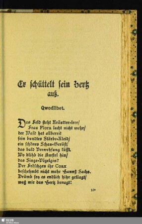 Er schüttelt sein Hertz auß