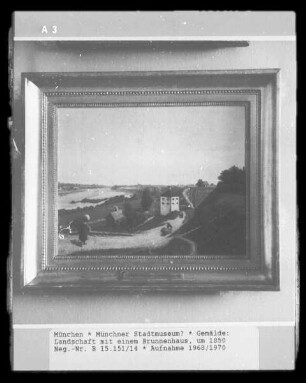 Landschaft mit einem Brunnenhaus