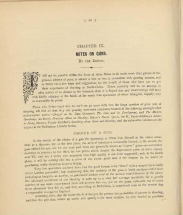 Chapter IX. Notes on guns.