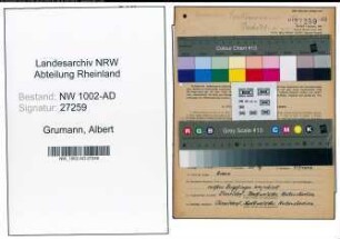 Entnazifizierung Albert Grumann, geb. 24.03.1909 (Schwimmeister)