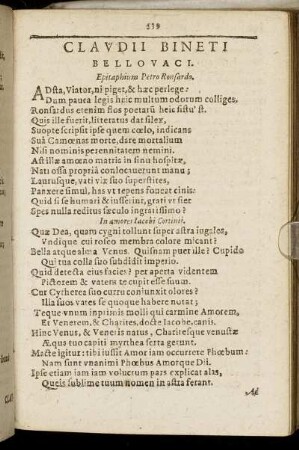 Claudii Bineti Bellovaci.