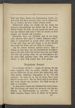 Dreizehnter Stremel