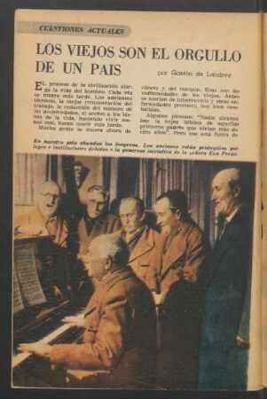 Los viejos son el orgullo de un país