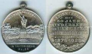 Tragbare Medaille zur 50-Jahrfeier des Hermannsdenkmals