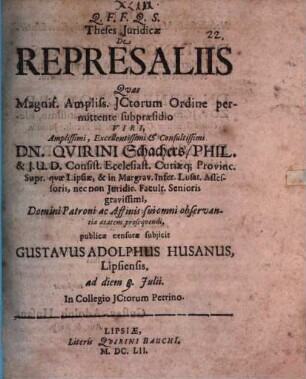 Theses iur. de represaliis