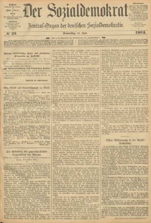 No 25. Donnerstag, 18. Juni 1885.
