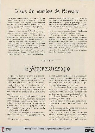 3: L' Apprentissage