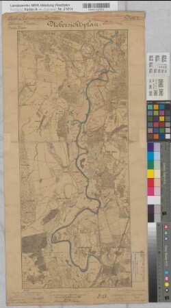 Ems Kanalisierung Blatt 1 Strecke Dörpen Übersicht 1892 1 : 25 000 66 x 28 Einzeichnung in Druck A. Franke, Wasserbauinspektor Wasser- und Schiffahrtsdirektion Münster