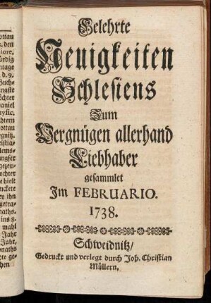 Im Februario. 1738.