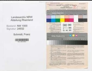 Entnazifizierung Franz Schmidt, geb. 25.07.1911 (Versich.Angest.)