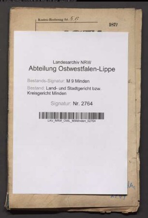 Erblasser: Witte, Johann Dietrich Ernst; Erblasser: Witte, Sophie, geb. Römbke oder Römke: