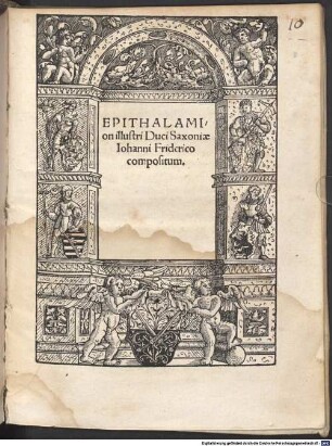 EPITHALAMIon illustri Duci Saxoniae Iohanni Friderico compositum