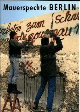 Mauerspechte an der Berliner Mauer