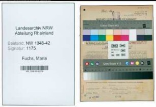 Entnazifizierung Maria Fuchs , geb. 14.08.1900 (Kuechenhilfe)