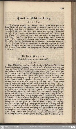 Zweite Abtheilung. Afrika