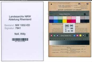 Entnazifizierung Willy Noll, geb. 18.10.1900 (Verw.Angest.)