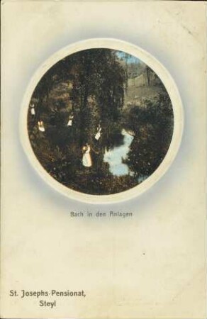 St. Josephs-Pensionat, Steyl - Bach in den Anlagen
