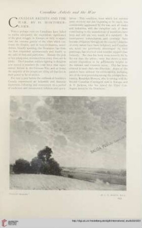Canadian artists and the war
