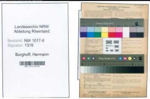 Entnazifizierung Hermann Burghoff , geb. 22.09.1910 (Landwirt)