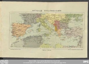 Kartenskizze: Mittelländisches Meer.