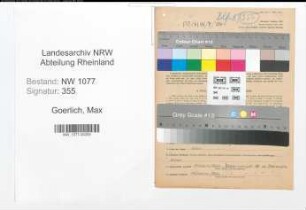 Entnazifizierung Max Goerlich , geb. 11.01.1902 (Kriminalbeamter)