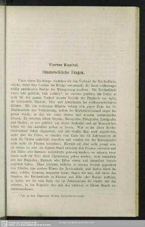Viertes Kapitel. Staatsrechtliche Fragen