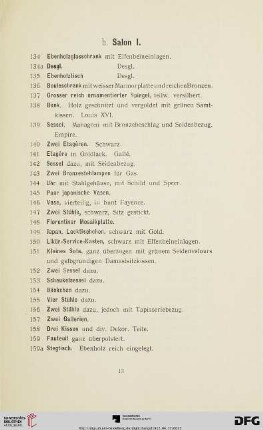 b. Salon I (Nr. 134-159a)
