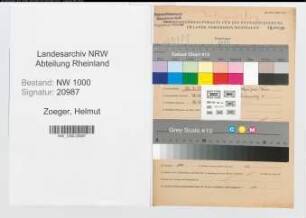 Entnazifizierung Helmut Zoeger, geb. 27.03.1922 (Angest.)