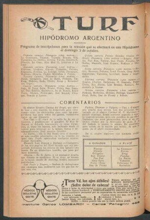 Turf - Hipódromo argentino