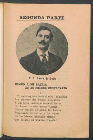 Himno a mi patria en su primer centenario