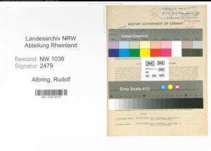 Entnazifizierung Rudolf Albring , geb. 22.01.1915 (Verbandspruefer)