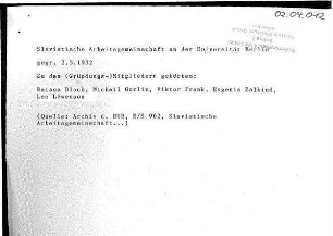 Slavistische Arbeitsgemeinschaft an der Universität Berlin