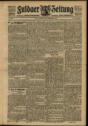 Ausgabe vom Montag, den 02. September 1907.