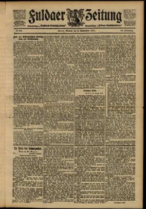 Ausgabe vom Montag, den 02. September 1907.