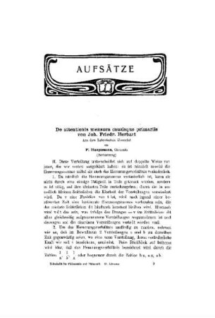 De attentionis mensur causisque primariss von Joh. Friedr. Herbart : (Fortsetzung)